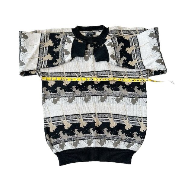 GENERRA Vintage 80’s Men’s Rami and Cotton Patterned Crewneck Sweater Size S - Picture 6 of 9